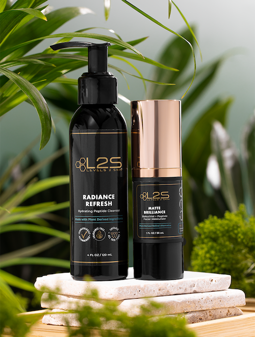 L2S Ageless Skin Set: Hydrating Peptide Cleanser & Bakuchiol + Peptide Moisturizer